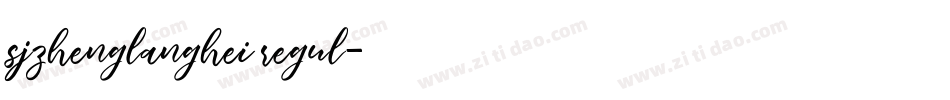 sjzhenglanghei regul字体转换